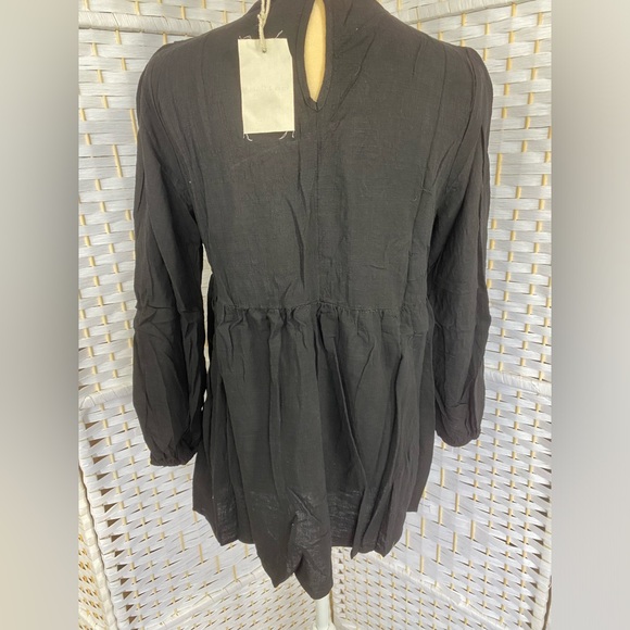 NWT Hem & Thread Bohemian Embroidered Top Lantern Sleeve Style Blouse - Picture 12 of 13